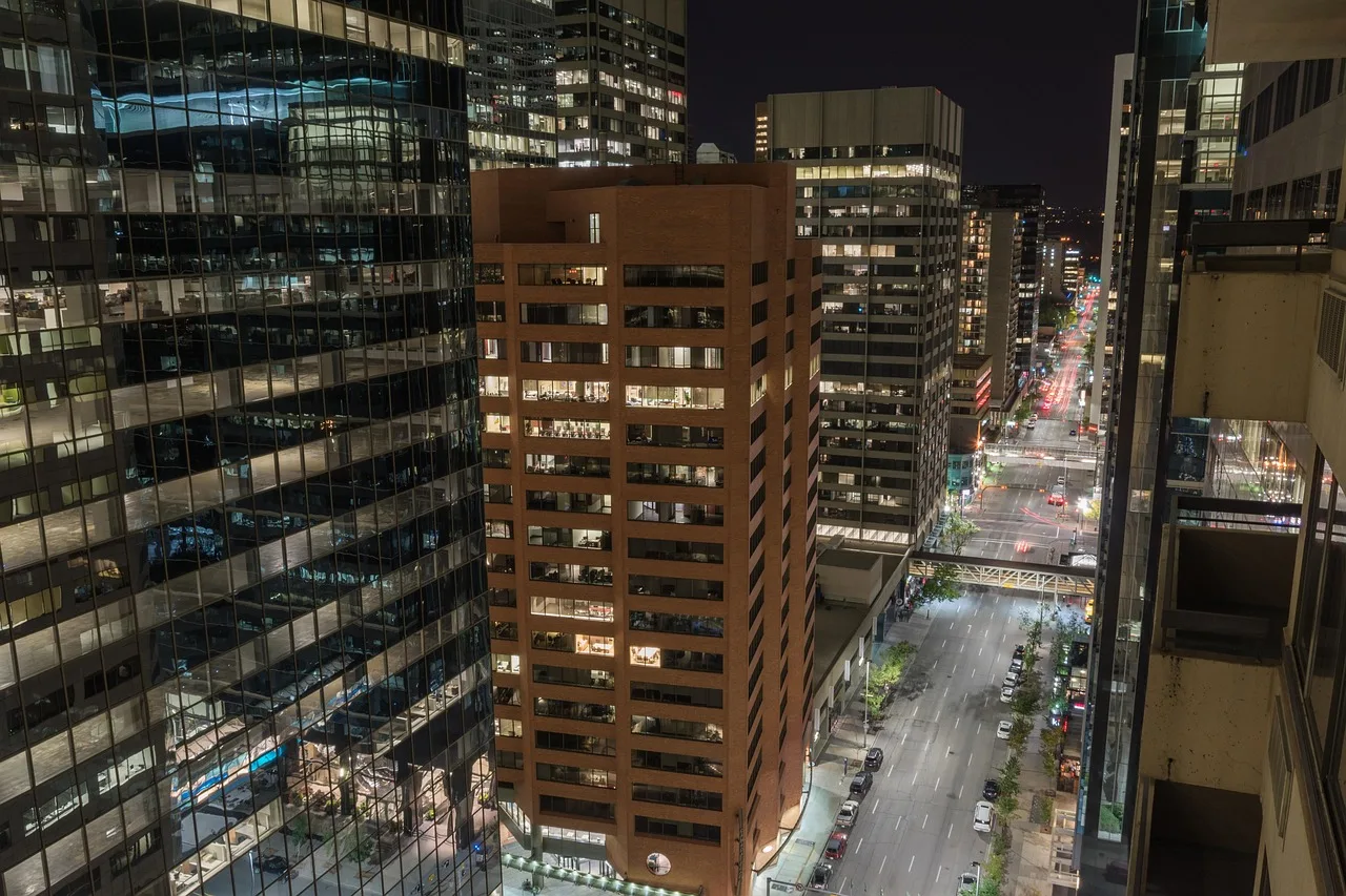 calgary, canada, skyscraper, downtown, houses, night shot, lights, calgary, calgary, calgary, calgary, calgary. 3 social media lead generation tactics for Calgary B2B and trades
